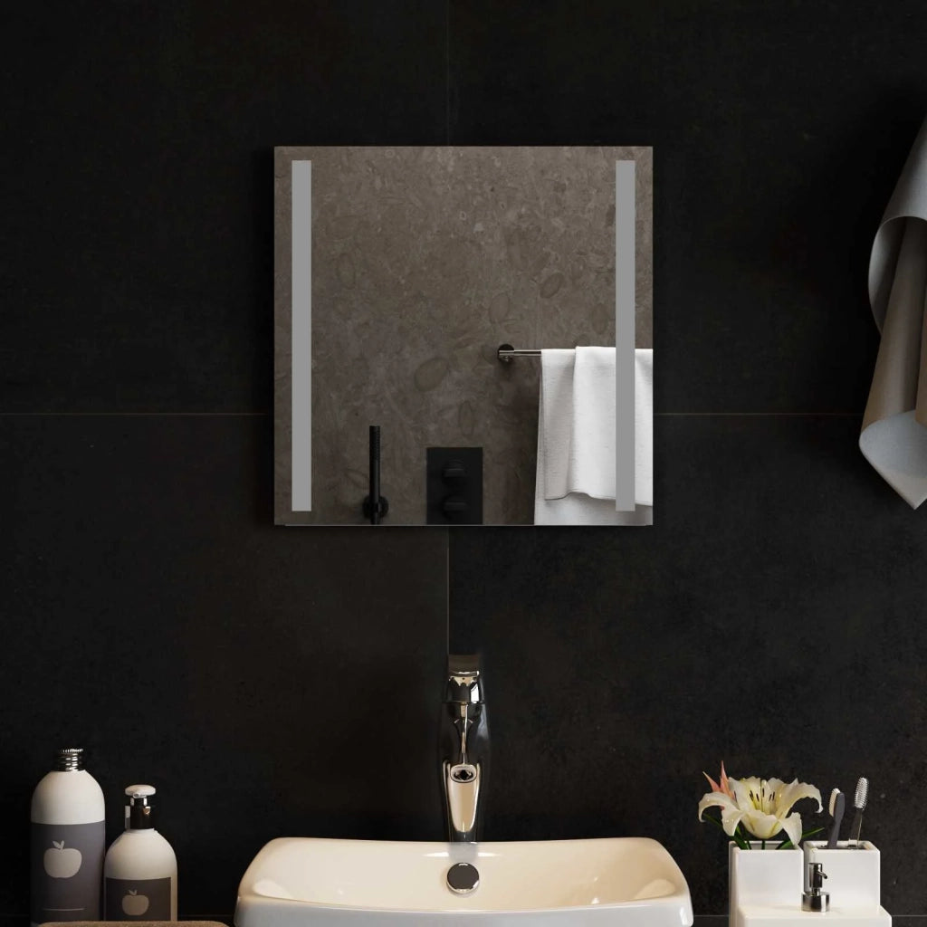 Specchio da bagno LED Trasparente 40 x 40 cm vetro temperato 42045788