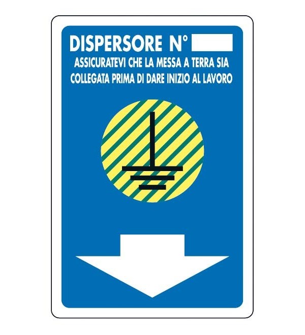 CARTELLO SEGNALETICA DISPERSORE N.  - EUROSIGNALS