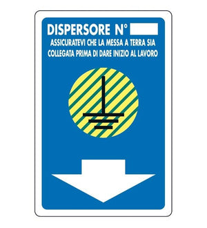 CARTELLO SEGNALETICA DISPERSORE N.  - EUROSIGNALS