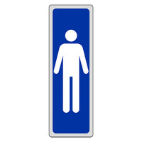 ETICHETTA SEGNALETICA WC bagno UOMINI- 10 pezzi  - EUROSIGNALS