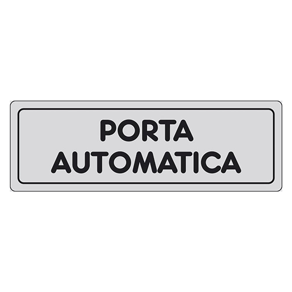 ETICHETTA SEGNALETICA PORTA AUTOMATICA - 10 pezzi  - EUROSIGNALS