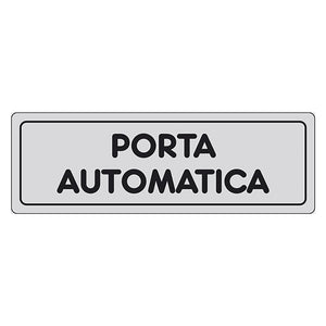 ETICHETTA SEGNALETICA PORTA AUTOMATICA - 10 pezzi  - EUROSIGNALS
