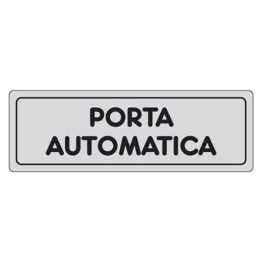 ETICHETTA SEGNALETICA PORTA AUTOMATICA - 10 pezzi  - EUROSIGNALS