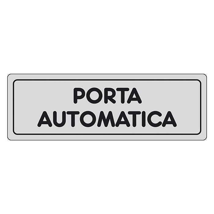 ETICHETTA SEGNALETICA PORTA AUTOMATICA - 10 pezzi  - EUROSIGNALS