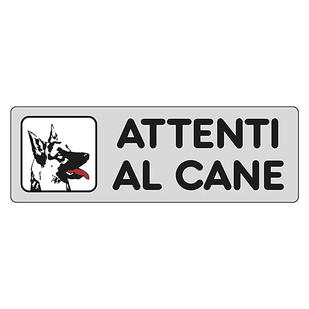 ETICHETTA SEGNALETICA ATTENTI AL CANE - 10 pezzi  - EUROSIGNALS