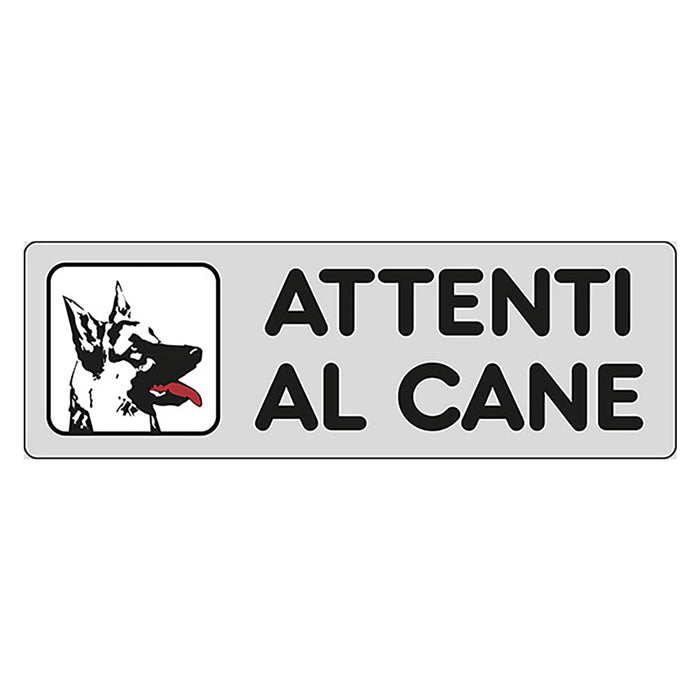 ETICHETTA SEGNALETICA ATTENTI AL CANE - 10 pezzi  - EUROSIGNALS