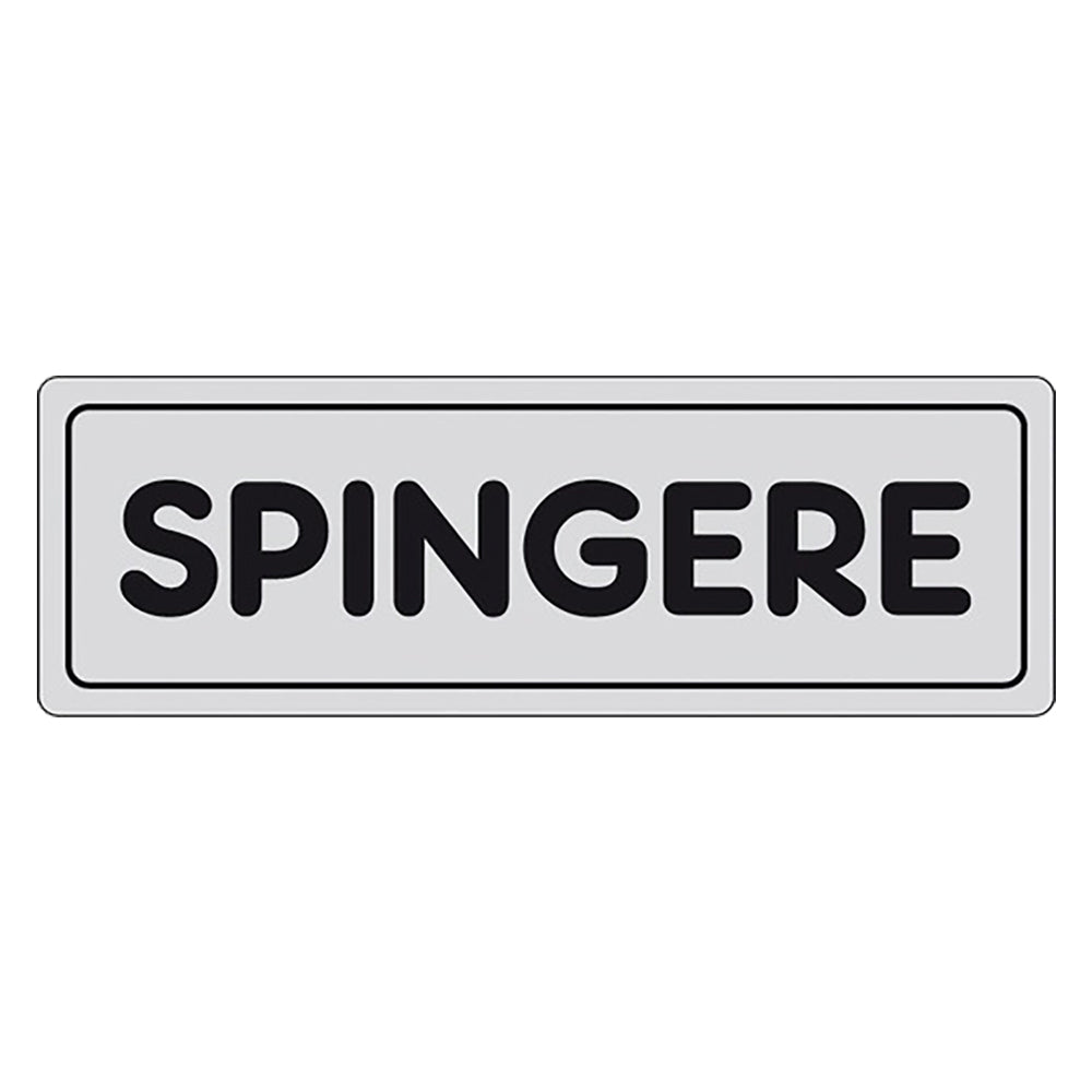 ETICHETTA SEGNALETICA SPINGERE porta - EUROSIGNALS