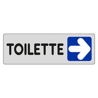 ETICHETTA SEGNALETICA TOLIETTE wc bagno FRECCIA A DESTRA- 10 pezzi