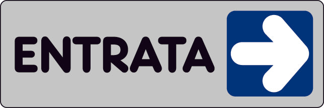 ETICHETTA SEGNALETICA ENTRATA A DESTRA- 10 pezzi