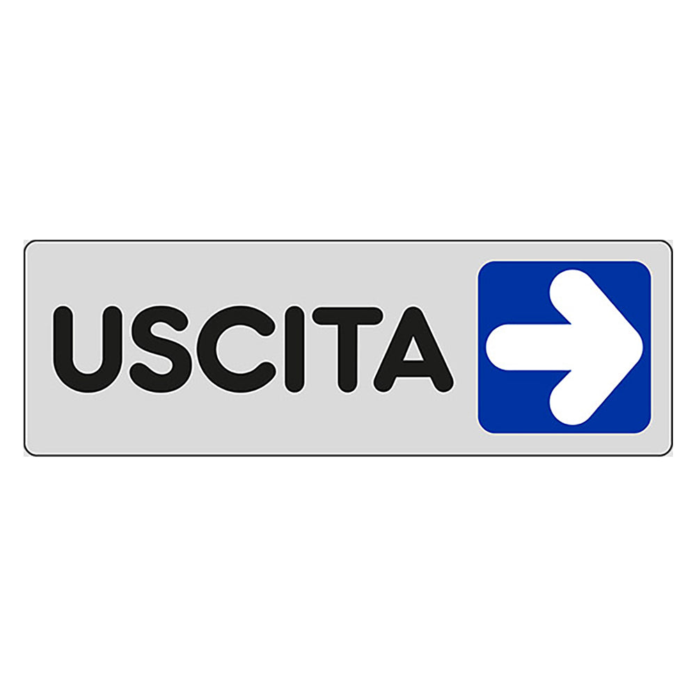 ETICHETTA SEGNALETICA USCITA A DESTRA - 10 pezzi