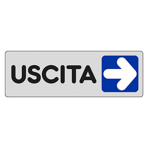ETICHETTA SEGNALETICA USCITA A DESTRA - 10 pezzi