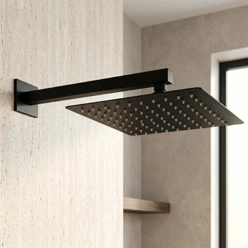 Soffione Doccia Quadrato Rea Js-p015b 30cm Black