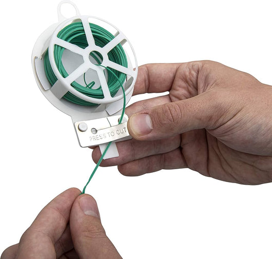 PIATTINA FILO PLASTICATO per legatura 2 bobine da mt. 20 - con taglierina