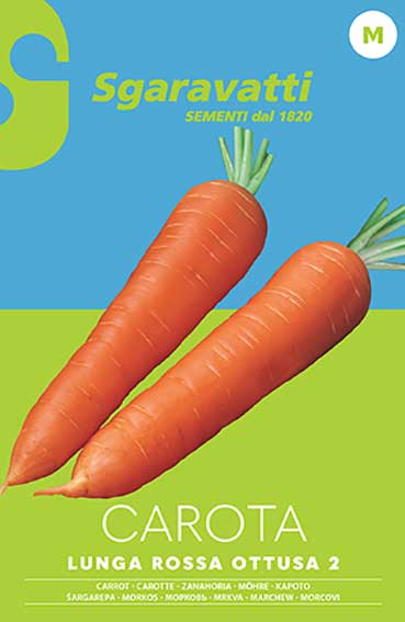 SEMI PER ORTAGGI E VEGETALI carota lunga ottusa 20 pezzi  - SGARAVATTI