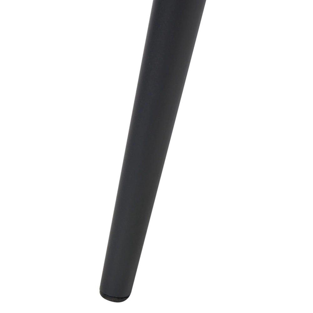 Set di 2 sedie Sedie da pranzo Marrone Teddy Bouclé con braccioli Schienale traforato Gambe in metallo nero