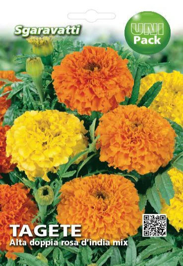 SEMI PER PRATO UNIVERSALE tagete alta doppia rosa d'india- 20 pezzi  - SGARAVATTI