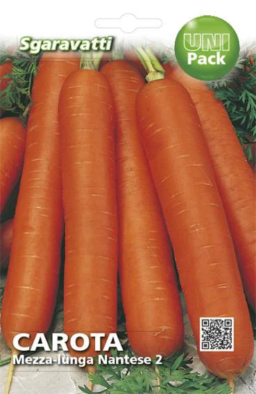 SEMI PER ORTAGGI E VEGETALI carota lunga nantese 2 - 20 pezzi  - SGARAVATTI