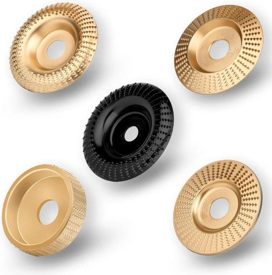 Set di 5 lami per segare legno - Adatto per sega a nastro da 4 e 4 1/2 pollici - 16cm lama per segare legno con piastra di appoggio .