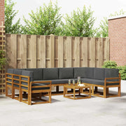 Set di divani da esterno 10 pcs Naturale e Antracite