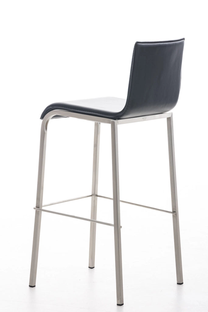 Sgabello Avola E78 in similpelle nero