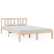 Letto matrimoniale | Letto per adulti | Giroletto senza Materasso Ambrato in Legno Massello 120x200 cm