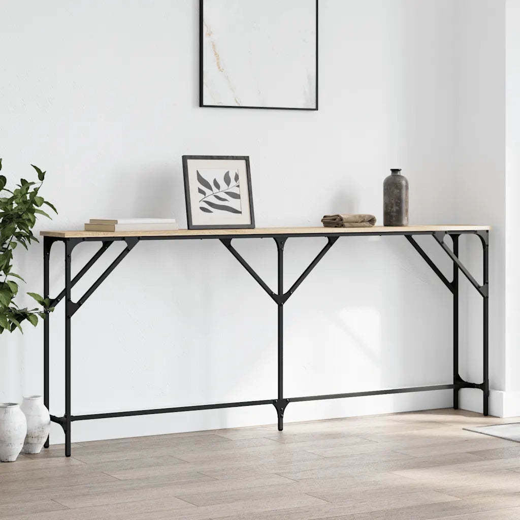 Tavolo Consolle | Tavolo d'Ingresso Rovere Sonoma 180x23x75 cm in Legno Multistrato