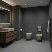 Sanitari sospesi opaco FEELING Rak Ceramics: vaso, bidet, copriwater soft-close Cappuccino Opaco