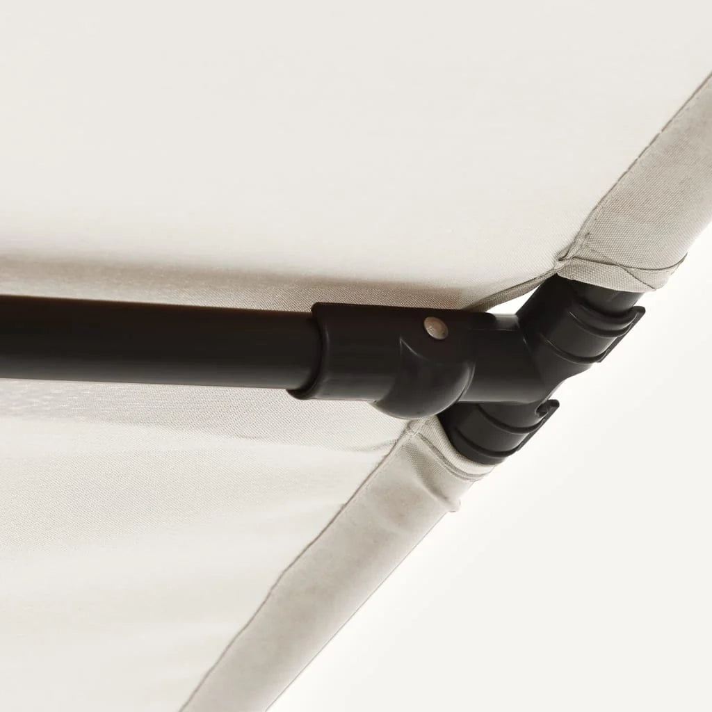 Ombrellone da esterno con palo in alluminio 2 x 1,5 m bianco sabbia 02_0021267