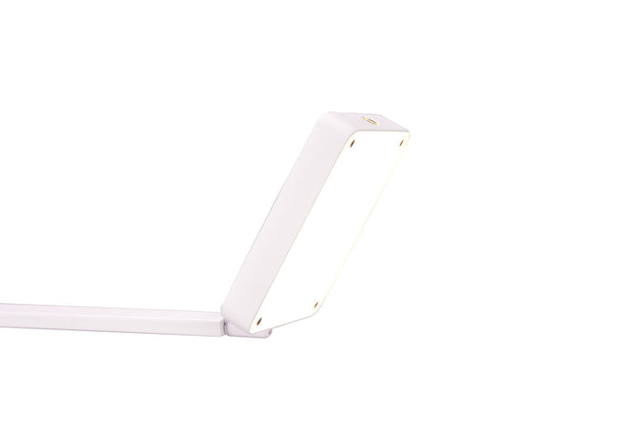 Lampada da Tavolo da Interno a LED in Metallo Bianco Opaco