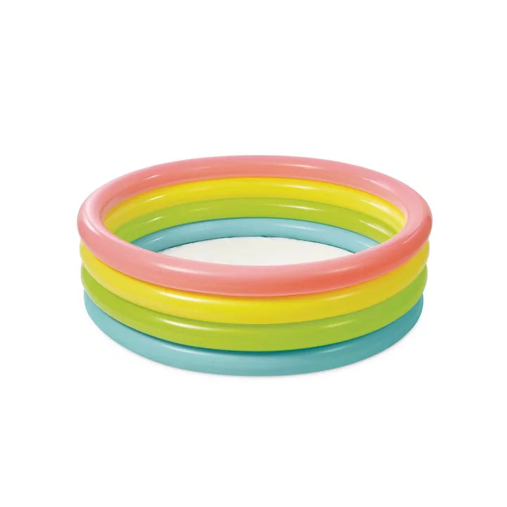 PISCINA GONFIABILE TONDA 4 ANELLI  +3 ANNI  ø cm.168x46h.  peso kg.2,6 (56441)    INTEX