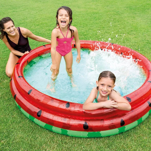 PISCINA GONFIABILE ANGURIA TRE ANELLI +2 ANNI  cm.168x38h.  peso kg.2,17 (58448)    INTEX