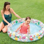 PISCINA GONFIABILE TONDA DUE ANELLI  +2 ANNI  cm.122x25h.  peso kg.0,97 (59421)    INTEX