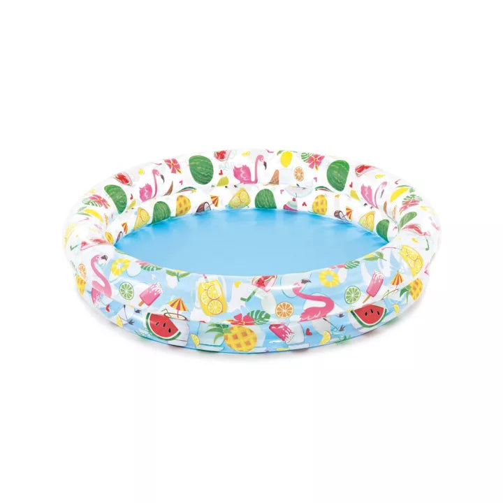 PISCINA GONFIABILE TONDA DUE ANELLI  +2 ANNI  cm.122x25h.  peso kg.0,97 (59421)    INTEX