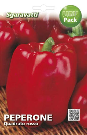 SEMI PER ORTAGGI E VEGETALI peperone quadrato asti rosso 20 pezzi  - SGARAVATTI