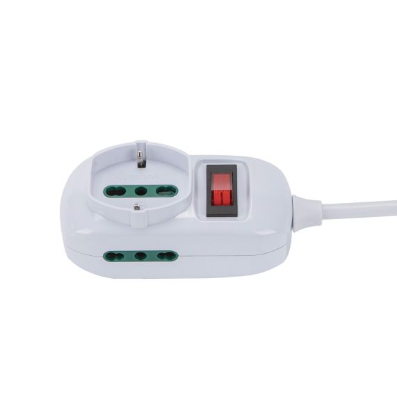 MULTIPRESA MINI 'TRIAX ECO' mt. 1,2 - colore bianco  - FANTON