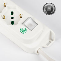 MULTIPRESA CON INTERRUTTORE 'OMEGA' mt. 3 - bianca  - FANTON