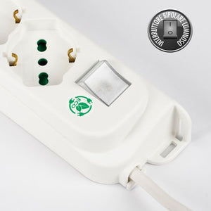 MULTIPRESA CON INTERRUTTORE 'OMEGA' mt. 3 - bianca  - FANTON