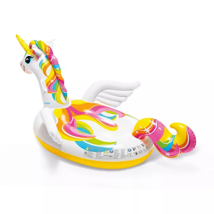 UNICORNO GONFIABILE CAVALCABILE  +3 ANNI  cm.198x140x102 peso kg.1,97 (57561)    INTEX