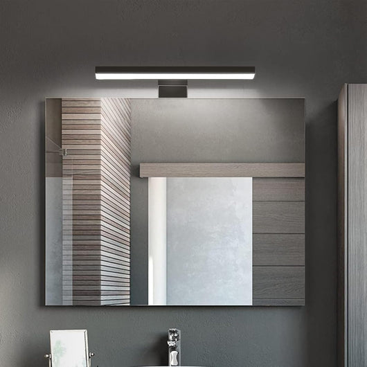 APPLIQUE DA BAGNO LED 30 CM NERO per cornice specchio luce faretto
