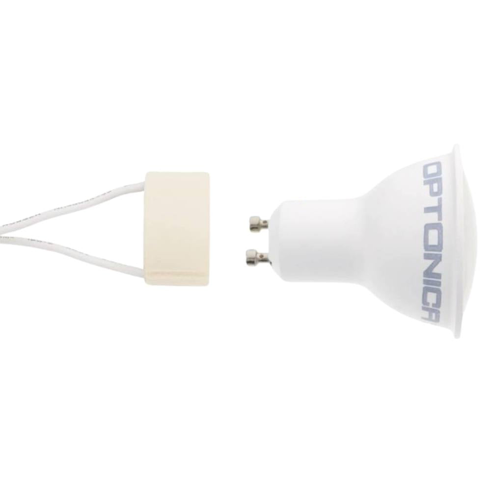 Kit incasso faretti led gu10 con portalampada e supporti tondi per interno