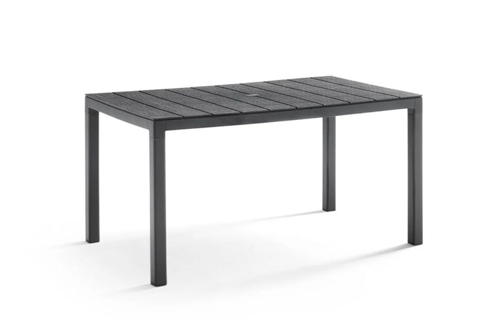 TAVOLO IN POLIPROPILENE SINGOLO 'KING' cm 146x86x h.74 - grafite  - BICA