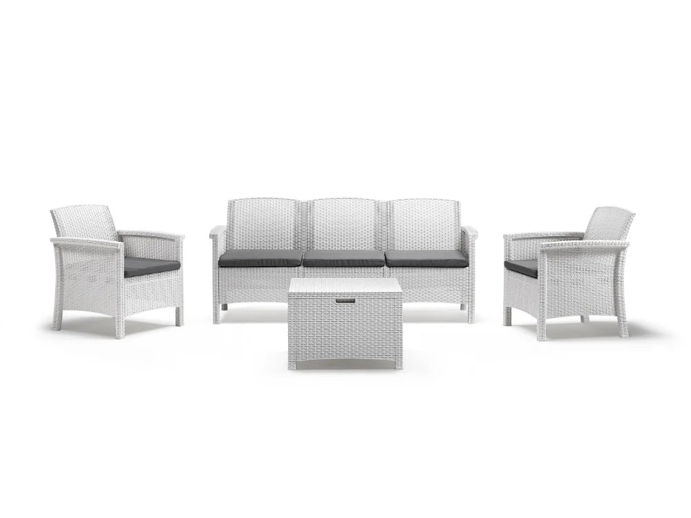 SET DA GIARDINO POLIPROPILENE 'VENEZIA III' bianco  - BICA