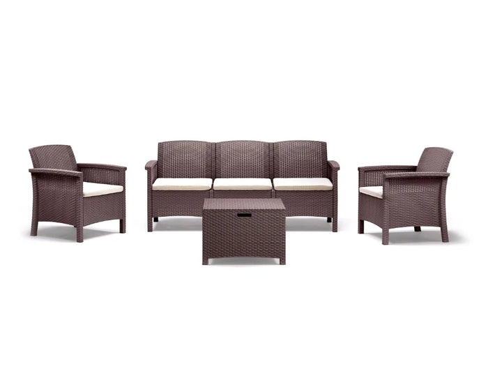 SET DA GIARDINO POLIPROPILENE 'VENEZIA III' marrone  - BICA