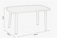 TAVOLO IN POLIPROPILENE 'CAYMAN' bianco - BICA