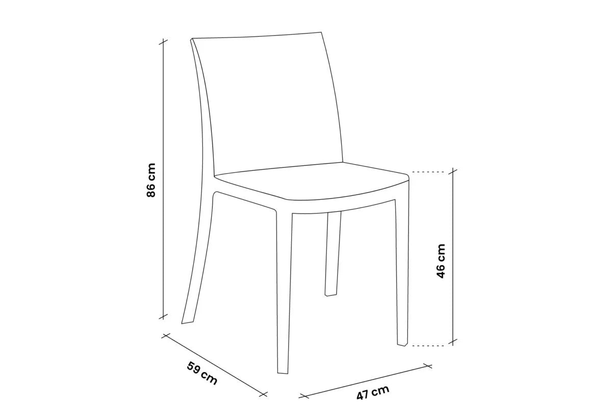 SEDIA IN POLIPROPILENE 'VIRGINIA' tortora  - BICA