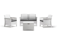 SET DA GIARDINO POLIPROPILENE 'VENEZIA II' bianco  - BICA