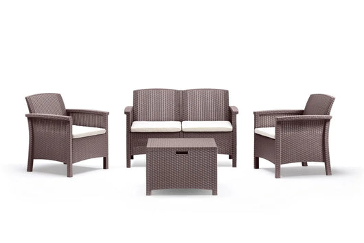 SET DA GIARDINO POLIPROPILENE 'VENEZIA II' marrone  - BICA