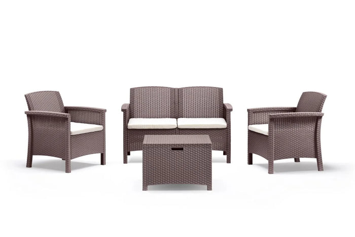 SET DA GIARDINO POLIPROPILENE 'VENEZIA II' marrone  - BICA