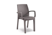 SEDIA IN POLIPROPILENE 'VERONA ARMCHAIR' taupe  - BICA