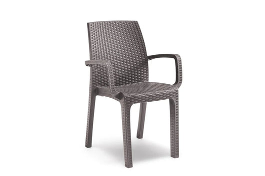 SEDIA IN POLIPROPILENE 'VERONA ARMCHAIR' taupe  - BICA